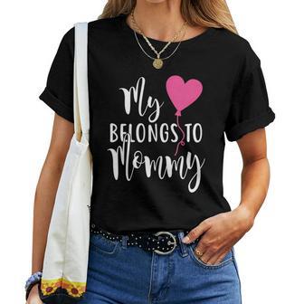 My Heart Belong To Mommy Christmas Ideas For Mom Women T-shirt | Seseable UK