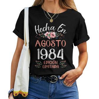 Hecha En Agosto 1984 Regalo 42 Años Cumpleaños Camiseta de mujer - Regaloses