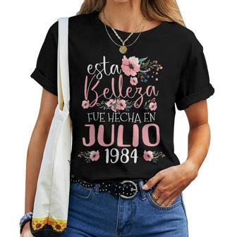 Hecha En Julio 1984 Regalo 42 Años Cumpleaños Camiseta de mujer - Regaloses