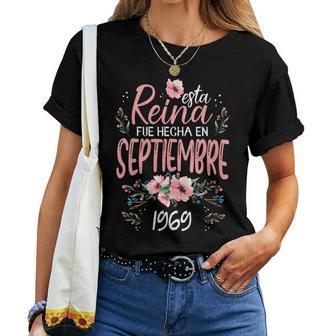 Hecha Eneptiembre 1969 Regalo 57 Años Cumpleaños Cuello Camiseta de mujer - Regaloses