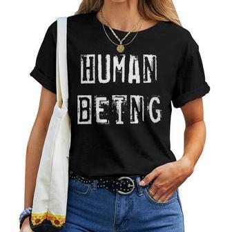 Human Being Cuello Camiseta de mujer - Regaloses