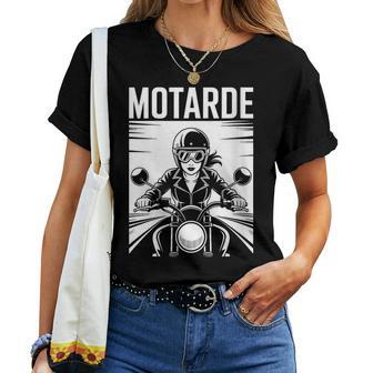 Idée T Moto Drole Motard Fille Motesse Motarde T-shirt femme - Cadeauxyz