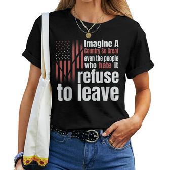 Imagine A Country So Great Usa 4Th July Patriotic Women Women T-shirt | Seseable UK