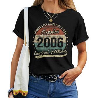 Impresionante Desde Octubre 2006 Hombre Retro Cumpleaños Camiseta de mujer - Regaloses