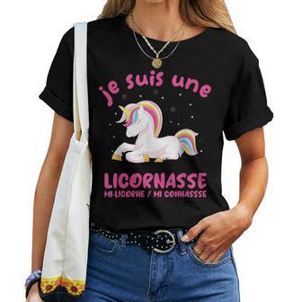 Jeuis Une Licornasse Humour Licorne Rigolo Cadeau T-shirt femme - Cadeauxyz
