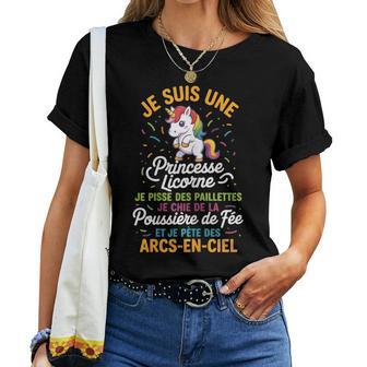 Jeuis Une Princesse Licorne Cadeau Jeune Fille Humour Ado T-shirt femme - Cadeauxyz
