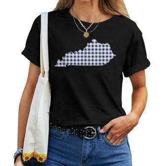 Kentucky Ky Cute Plaid Style Womens Women T-shirt | Seseable UK