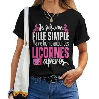 Licorne Alcool Apéro Bière Magie Girly Rose Cadeau Humour T-shirt femme - Cadeauxyz