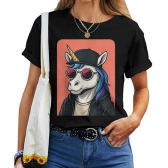 Licorne Portant Des Lunettes Deoleil Homme Licorne Graphique T-shirt femme - Cadeauxyz