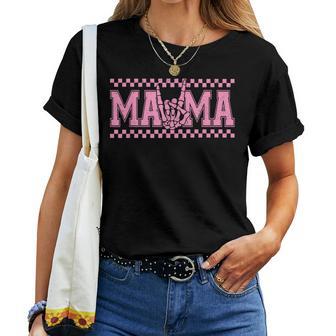 Mama Of The Bad Two The Bone Birthday 2 Years Old Checkered Women T-shirt | Seseable UK