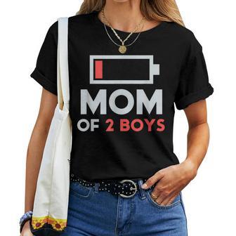 Mamá De 2 Niños Camisa Regalo De Hijo Día De La Madre Cumpleaños Es Camiseta de mujer - Regaloses