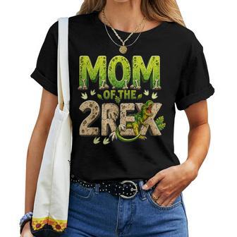 Mom Of The Two Rex Birthday Dinosaur Family Matching Women T-shirt | Seseable UK