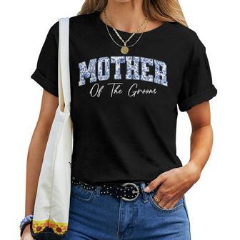 Mother Of The Groom Floral Blue Chinoiserie Wedding Mom Women T-shirt | Seseable UK