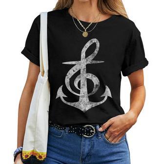 Music Anchors Me Clé Deol À Manches Longues Effetieilli T-shirt femme - Cadeauxyz