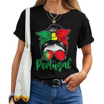 Portugiesisches Mädchen Unordentliches Haar Portugal Pride Damen T-shirt Frauen - Geschenkecke