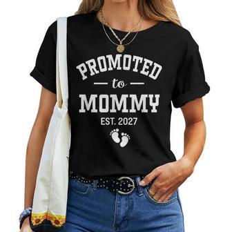 Promoted To Mommy 2027 First Time Mom New Mother Women T-shirt | Seseable UK