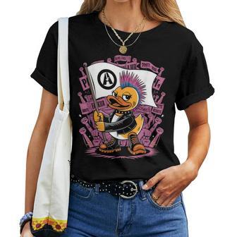 Punk Duck Rock Ducker Anarchy Punker Camiseta de mujer - Regaloses