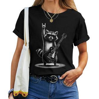 Raccoon Rock Music Band Guitare Homme Enfants Drôle Raton Laveur T-shirt femme - Cadeauxyz