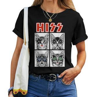 Retro Cat Rock Music Concierto Band Hombres Niños Es Gato Divertido Camiseta de mujer - Regaloses