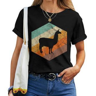 Retro Llamaintage Llama Camiseta de mujer - Regaloses