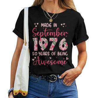 Septembre 1976 Cool Cadeau Anniversaire 50 Ans Pour S T-shirt femme - Cadeauxyz