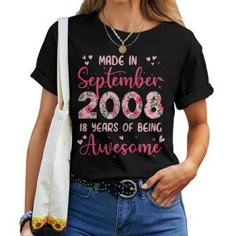 Septembre 2008 Cool Cadeau Anniversaire 18 Ans Pour Filles T-shirt femme - Cadeauxyz