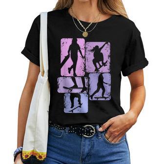 Skateboard Mädchenkater Girlkateboard Kinder T-shirt Frauen - Geschenkecke