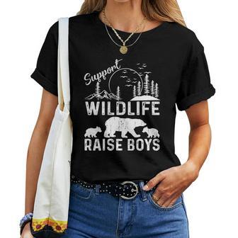 Support Wildlife Raise Boys Christmas Ideas For Mom Women T-shirt | Seseable UK