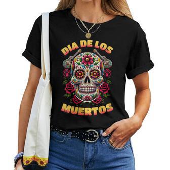 Tête De Mort Mexicaine Jour Des Morts Retrougarkull T-shirt femme - Cadeauxyz