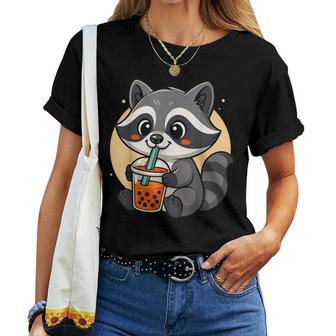 Thé À Bulles Mignon Raton Laveur Kawaii Anime Pour Fille T-shirt femme - Cadeauxyz