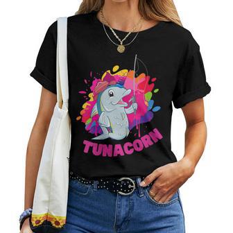 Thon Licorne Pêche Drôle T-shirt femme - Cadeauxyz