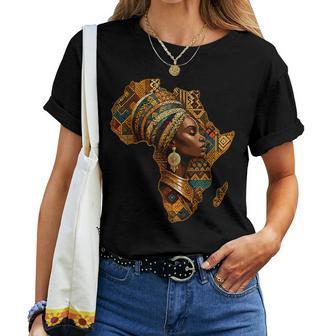 History African Queen Melanin Africa Map Afrocentrique T-shirt femme - Cadeauxyz