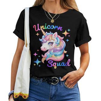 Unicorn Squad Rainbow Magical Fantasy Women T-shirt | Seseable UK
