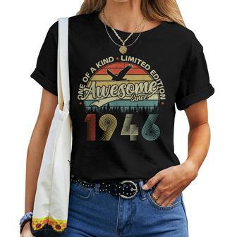 Vintage 1946 Humour Cadeau 80 Ans Anniversaire Hommes S T-shirt femme - Cadeauxyz
