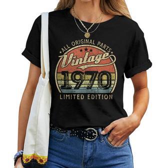 Vintage 1970 Edición Limitada Retro Nacido En 1970 Hombres Es In Mangas Camiseta de mujer - Regaloses