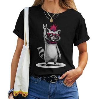 Waschbär Punk Rock And Roll Herren Kinder Frauen Lustiger Waschbär T-shirt Frauen - Geschenkecke
