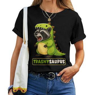 アライグマ 恐竜 コスチューム トレックス トラッシーサウルス 男の子 女の子 キッズ レディースTシャツ - Kawaiitshirt