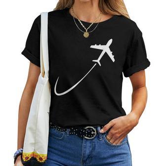 飛行機 飛行機 恋人 パイロットギフト 男性 女性 キッズ 男の子 女の子 レディースTシャツ - Kawaiitshirt