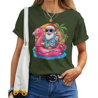 Christmas In July Kids Boys Santa Flamingo Summer Xmas Women T-shirt | Seseable UK