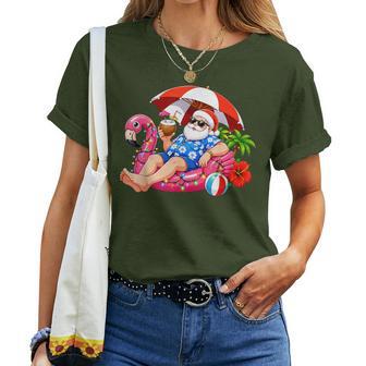 Christmas In July Pool Summer Santa Xmas For Kids Women T-shirt | Seseable UK