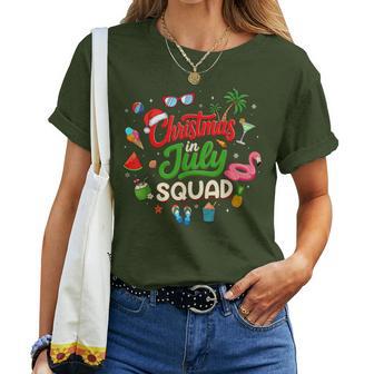 Christmas In July Squad Santa Summer Kids Women T-shirt | Seseable UK