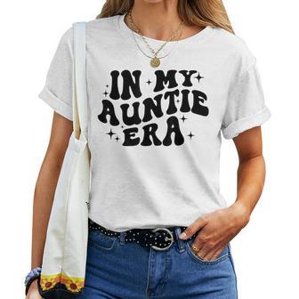 In My Auntie Era Camisa Groovy Aunt Retro Cool Aunt Cumpleaños Camiseta de mujer - Regaloses