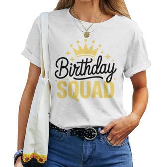 Birthday Squad Kids Family Birthday Squad Women T-shirt | Seseable UK