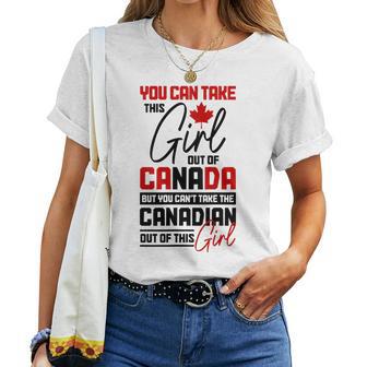 Canadian Gril Canada Bandera De Hoja De Arce In Mangas Camiseta de mujer - Regaloses