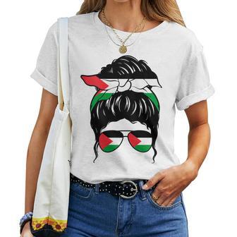 Chica Palestina Bandera Palestina Orgullosa Palestina In Mangas Camiseta de mujer - Regaloses
