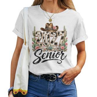 Class Of 2027 Senior Graduate Western Graduation Cactus Love Women T-shirt | Seseable UK