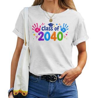 Class Of 2040 Grow With Me Pre-K 12Th Grade 2040 Graduation Women T-shirt | Seseable UK