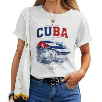 De La Bandera De Cuba Mapas Cubanos De Cuba Para Es Y Hombres Camiseta de mujer - Regaloses