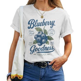 intage De Myrtilles Fraîches De La Ferme T-shirt femme - Cadeauxyz