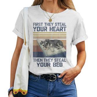 Divertidochnauzer Miniatura Para Amantes De Las Mascotas Dueño De Perros Hombres Y Es Camiseta de mujer - Regaloses